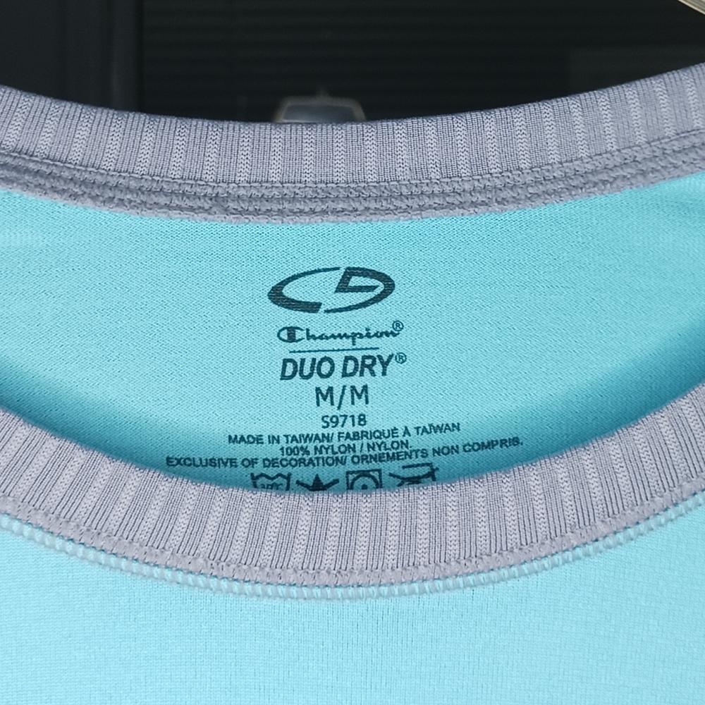 3 for $18 - Champion Gray/Teal Long Sleeve Top Size Medium - Picture 3 of 3